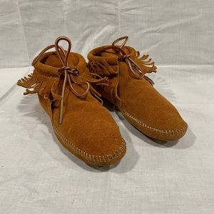 Handmade Buckskin Leather ankle shoe